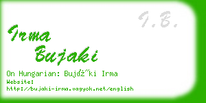 irma bujaki business card